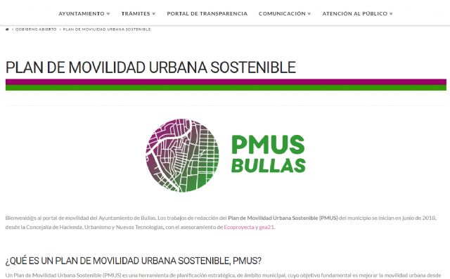 El Ayuntamiento de Bullas abre el portal de la movilidad y se une a la Semana Europea de la Movilidad 2018 ¡Combina y muévete! en el marco del PMUS del municipio