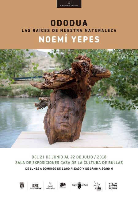 Noemí Yepes presenta su exposición 'Ododua. Las raíces de nuestra naturaleza' en Bullas
