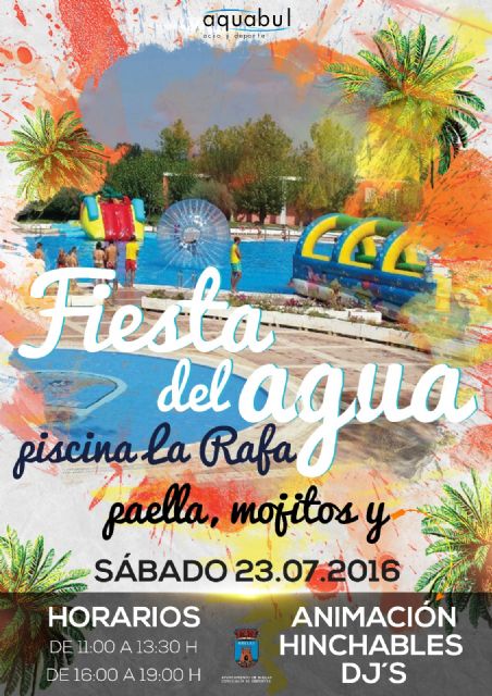 Fiesta del Agua en la piscina municipal de La Rafa