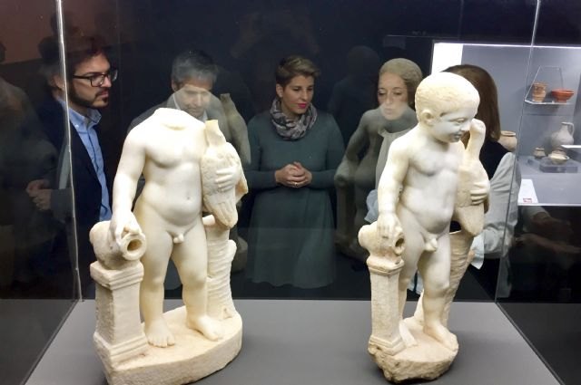 Las estatuas romanas de la villa de Los Cantos de Bullas se exhiben en el Museo Arqueológico de Murcia