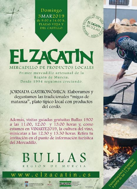 La gastronomía típica será la principal atracción de este domingo de Zacatín