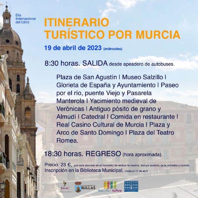 La Biblioteca de Bullas celebra el Día del Libro con un viaje cultural a Murcia