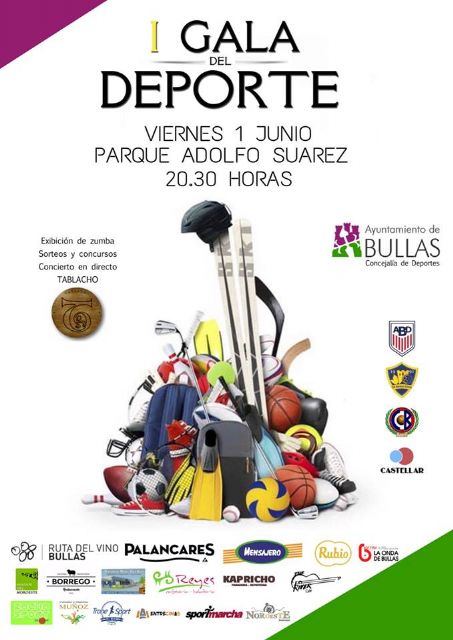 Castellar, Bullense Deportivo, el Baloncesto y el Balonmano de Bullas organizan una gala del deporte